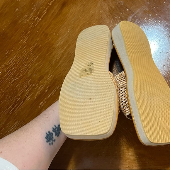 Beach by Matisse Straw Woven Women's Sandals Size 8 Vacation Neutral Coastal - Picture 6 of 8